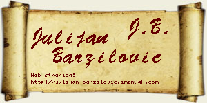 Julijan Barzilović vizit kartica